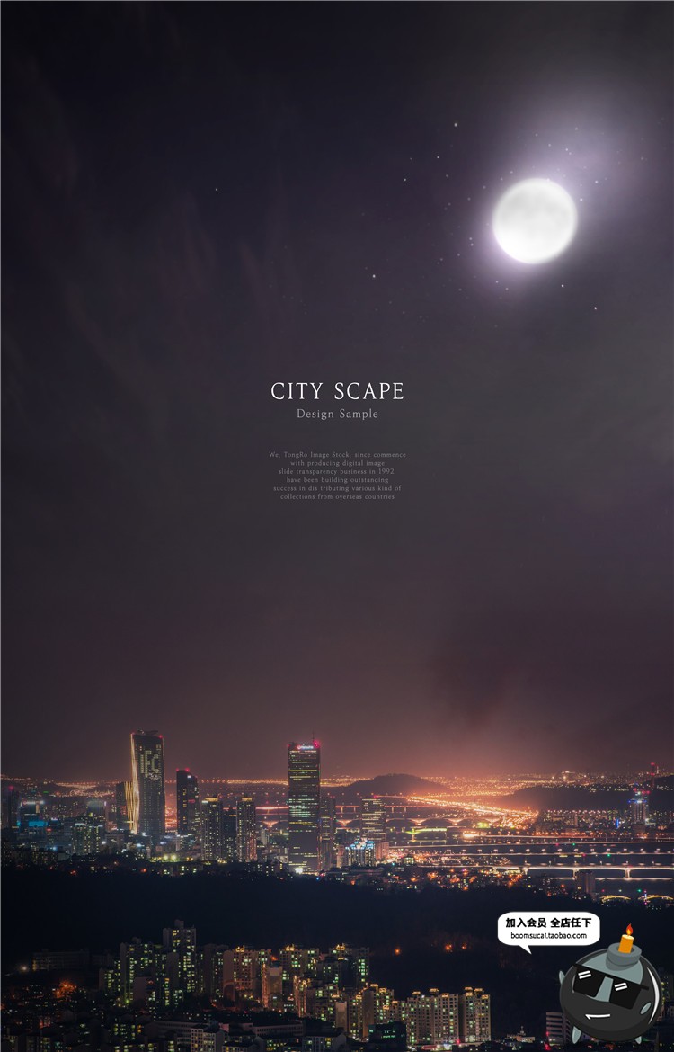 图片[4]-繁华现代发达城市天空夜景夜空地产广告海报背景PSD模板设计素材-设计猿