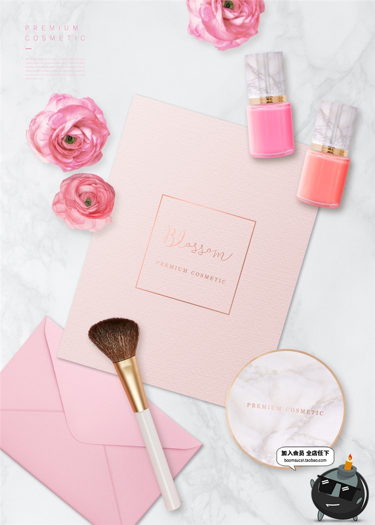 图片[2]-粉色美妆海报模板护肤品化妆品口红唇彩场景装饰元素PSD模板素材-设计猿