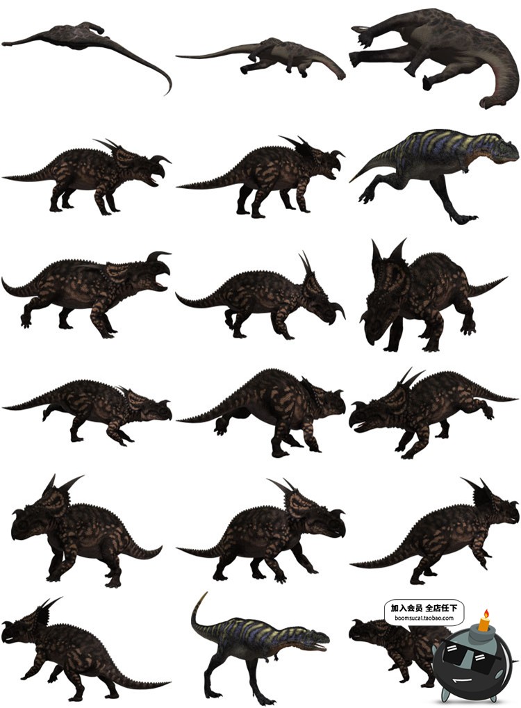 图片[2]-远古恐龙霸王龙PNG透明背景免抠图素材图片高清大图PS后期素材库-设计猿