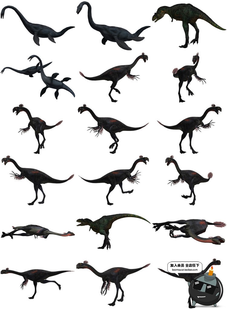 图片[4]-远古恐龙霸王龙PNG透明背景免抠图素材图片高清大图PS后期素材库-设计猿