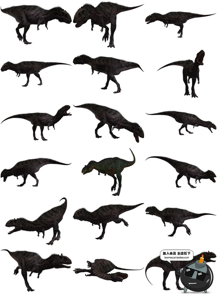 图片[6]-远古恐龙霸王龙PNG透明背景免抠图素材图片高清大图PS后期素材库-设计猿