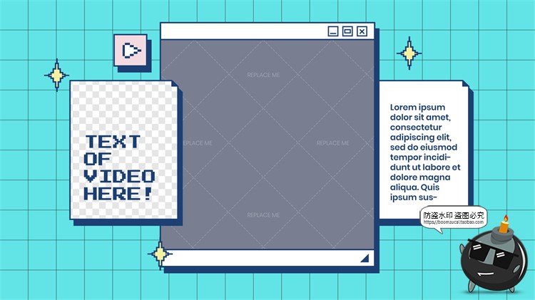 图片[33]-电脑窗口界面复古趣味流行边框海报横幅封面排版边框PSD模板素材-设计猿