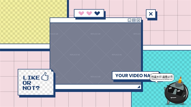图片[36]-电脑窗口界面复古趣味流行边框海报横幅封面排版边框PSD模板素材-设计猿