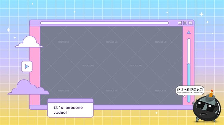 图片[62]-电脑窗口界面复古趣味流行边框海报横幅封面排版边框PSD模板素材-设计猿