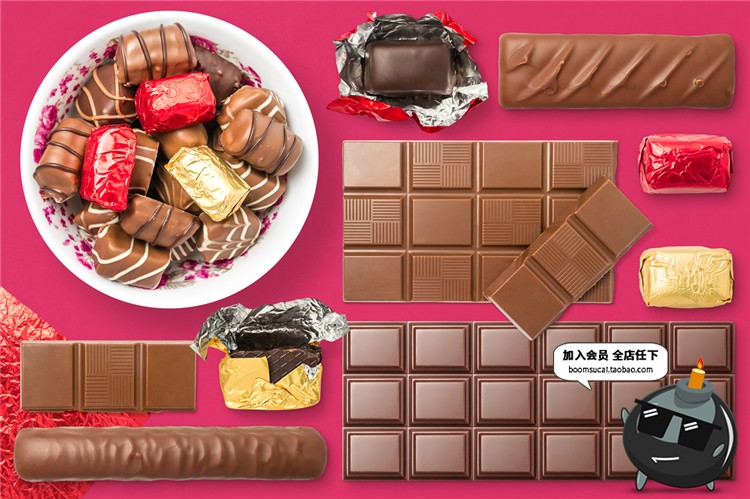 图片[6]-巧克力零食甜点品美食小吃高清PNG免扣图片海报背景PSD设计PS素材-设计猿