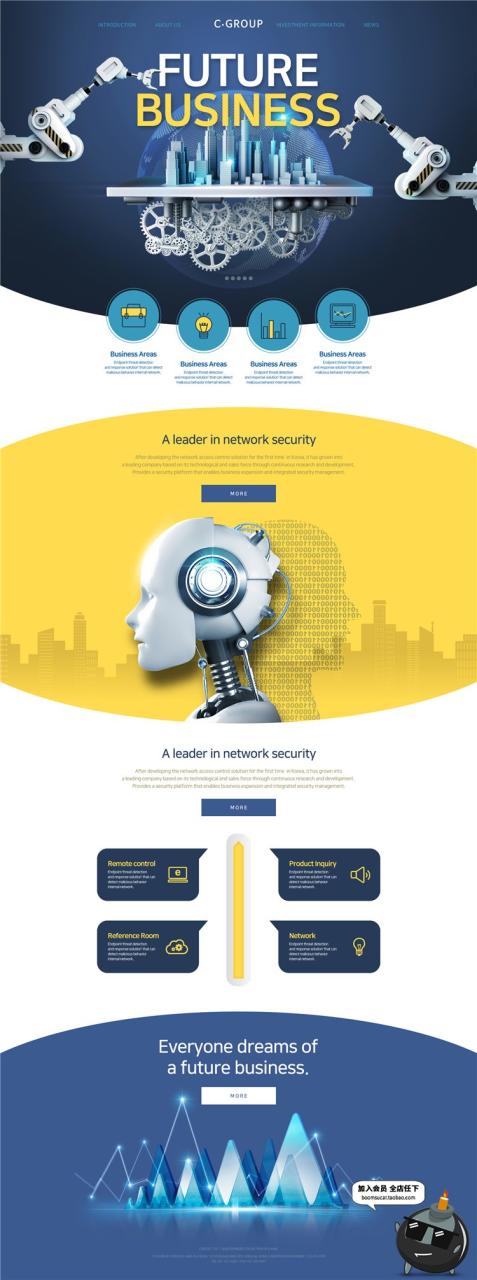 图片[4]-人工智能未来高科技电子类网页网站页面首页模板单页PSD分层素材-设计猿