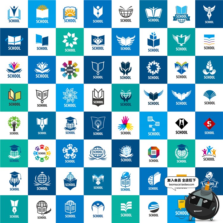 图片[1]-5000款LOGO创意标志图案图标徽章简约品牌AI矢量模板素材图片合集-设计猿