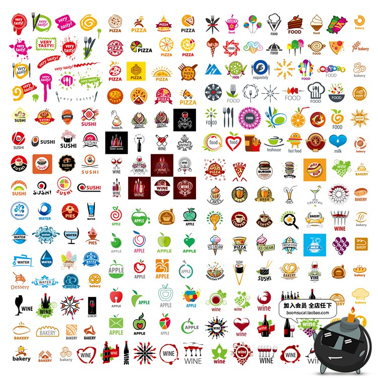 图片[5]-5000款LOGO创意标志图案图标徽章简约品牌AI矢量模板素材图片合集-设计猿