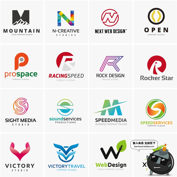 图片[6]-5000款LOGO创意标志图案图标徽章简约品牌AI矢量模板素材图片合集-设计猿