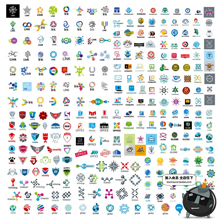 图片[7]-5000款LOGO创意标志图案图标徽章简约品牌AI矢量模板素材图片合集-设计猿