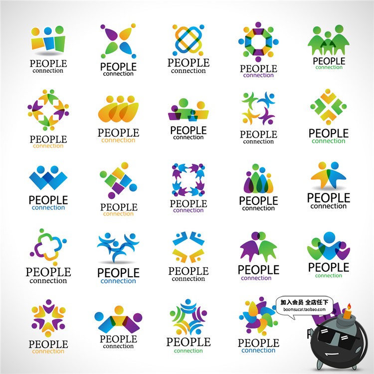 图片[8]-5000款LOGO创意标志图案图标徽章简约品牌AI矢量模板素材图片合集-设计猿