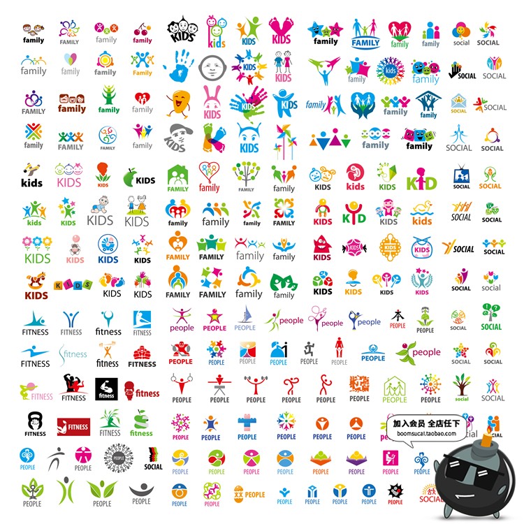 图片[9]-5000款LOGO创意标志图案图标徽章简约品牌AI矢量模板素材图片合集-设计猿