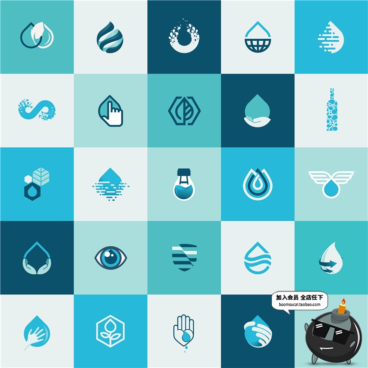 图片[14]-5000款LOGO创意标志图案图标徽章简约品牌AI矢量模板素材图片合集-设计猿