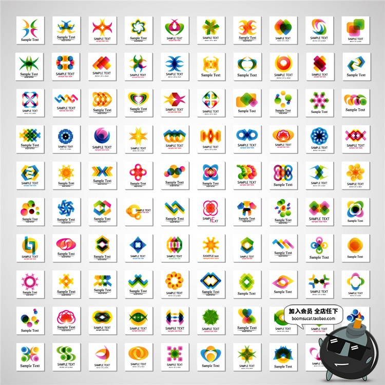 图片[22]-5000款LOGO创意标志图案图标徽章简约品牌AI矢量模板素材图片合集-设计猿