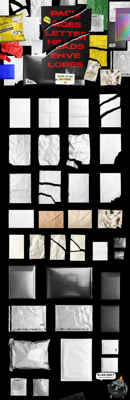 图片[7]-潮流透明气泡膜塑料袋CD光盘磁带包装不干胶贴纸装饰合成PSD素材-设计猿