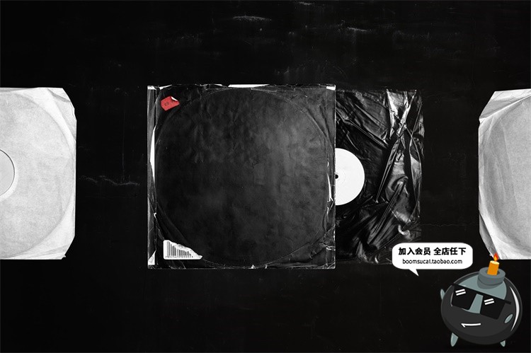 图片[15]-潮流透明气泡膜塑料袋CD光盘磁带包装不干胶贴纸装饰合成PSD素材-设计猿