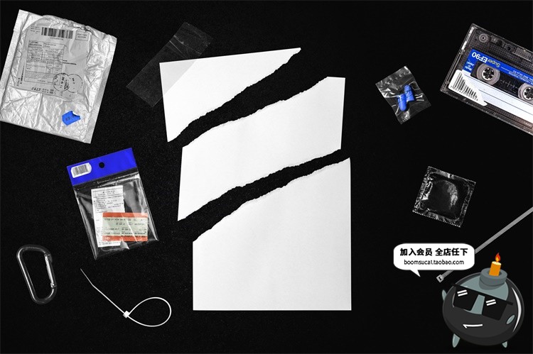 图片[18]-潮流透明气泡膜塑料袋CD光盘磁带包装不干胶贴纸装饰合成PSD素材-设计猿