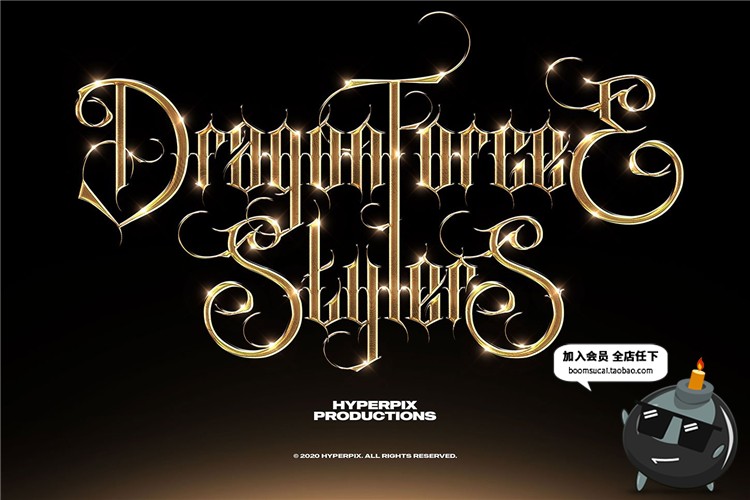 图片[12]-潮流金属镀铬光泽效果电镀渐变3D立体文字效果PSD图层样式PS素材-设计猿