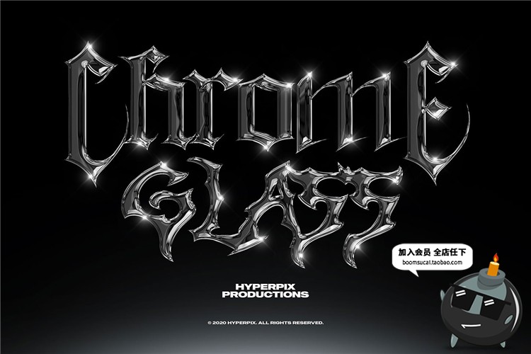 图片[14]-潮流金属镀铬光泽效果电镀渐变3D立体文字效果PSD图层样式PS素材-设计猿