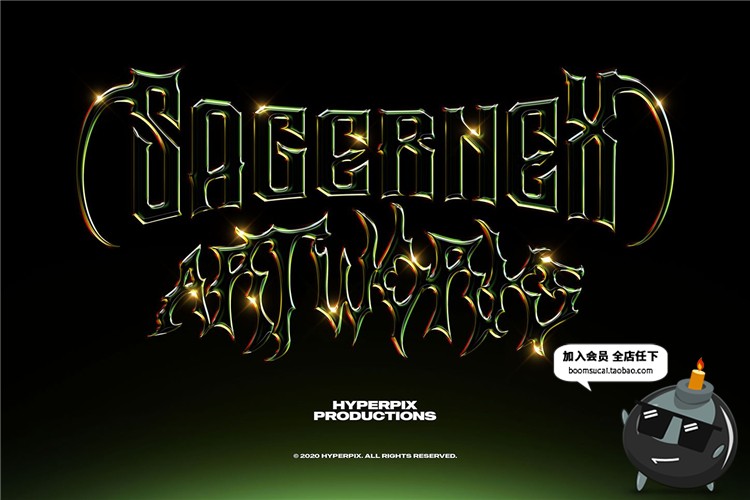 图片[16]-潮流金属镀铬光泽效果电镀渐变3D立体文字效果PSD图层样式PS素材-设计猿