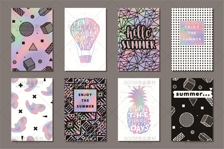 图片[9]-创意几何抽象H5平面设计画册封面banner广告海报背景AI矢量素材-设计猿