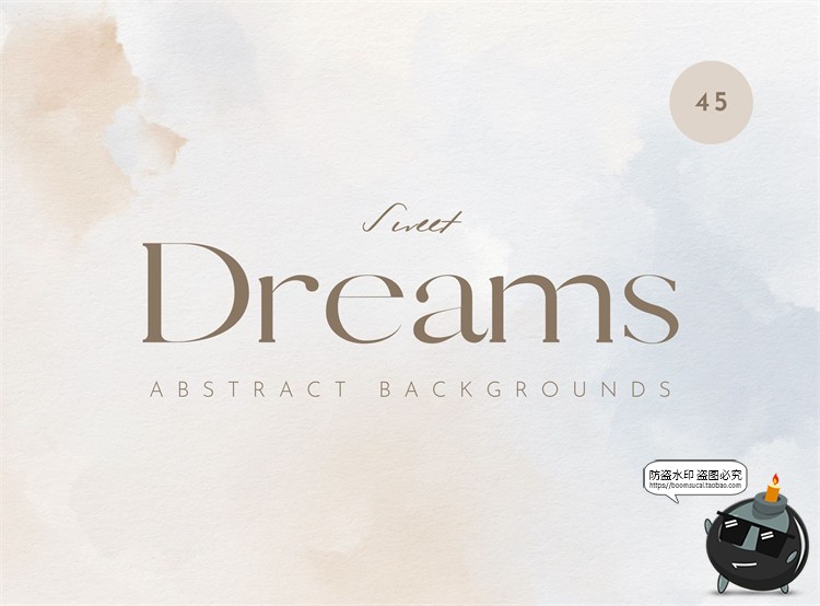 图片[1]-艺术现代优雅水彩清新手绘婚礼请柬包装贺卡背景底纹JPG图片素材-设计猿