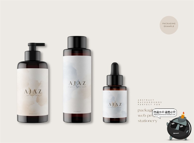 图片[13]-艺术现代优雅水彩清新手绘婚礼请柬包装贺卡背景底纹JPG图片素材-设计猿