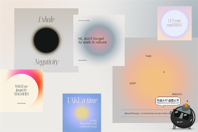 图片[7]-简约潮流弥散模糊渐变低饱和度素排版海报背景版式PSD模板PS素材-设计猿