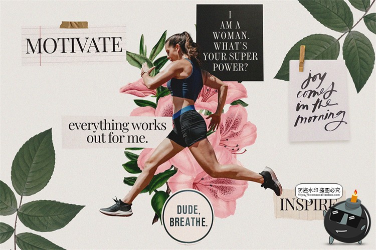 图片[22]-475款潮流怀旧现实主义自然旅行植物复古拼贴剪切画PNG免抠图素材-设计猿