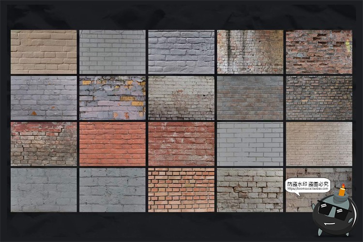 图片[3]-复古灰色石墙石砖岩石砖墙纹理背景磨损老旧破损纹理JPG图片素材-设计猿