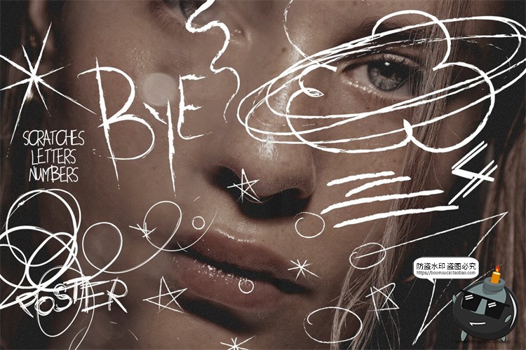 图片[2]-手绘乱涂标记符号艺术手稿街头涂鸦PNG免抠插图插画装饰元素素材-设计猿