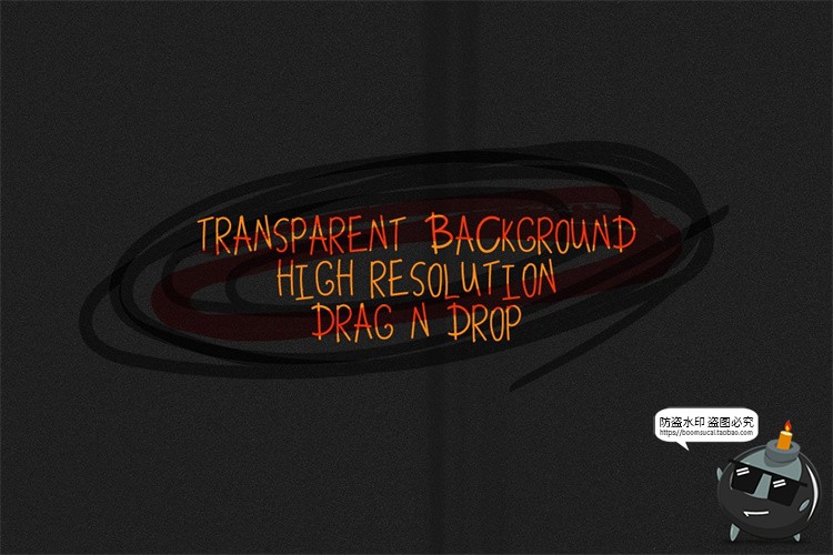 图片[5]-手绘乱涂标记符号艺术手稿街头涂鸦PNG免抠插图插画装饰元素素材-设计猿