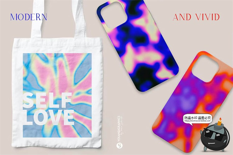 图片[5]-潮流艺术红外热感应热成像迷幻渐变酸性海报背景底纹JPG图片素材-设计猿