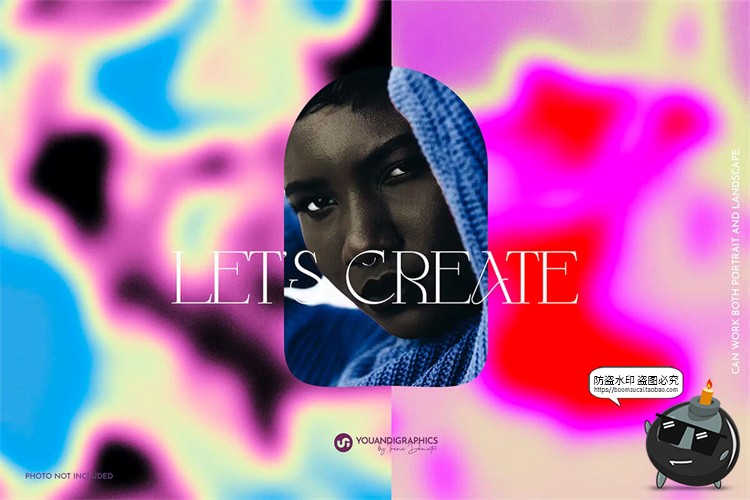 图片[8]-潮流艺术红外热感应热成像迷幻渐变酸性海报背景底纹JPG图片素材-设计猿