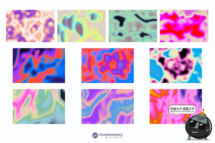 图片[12]-潮流艺术红外热感应热成像迷幻渐变酸性海报背景底纹JPG图片素材-设计猿