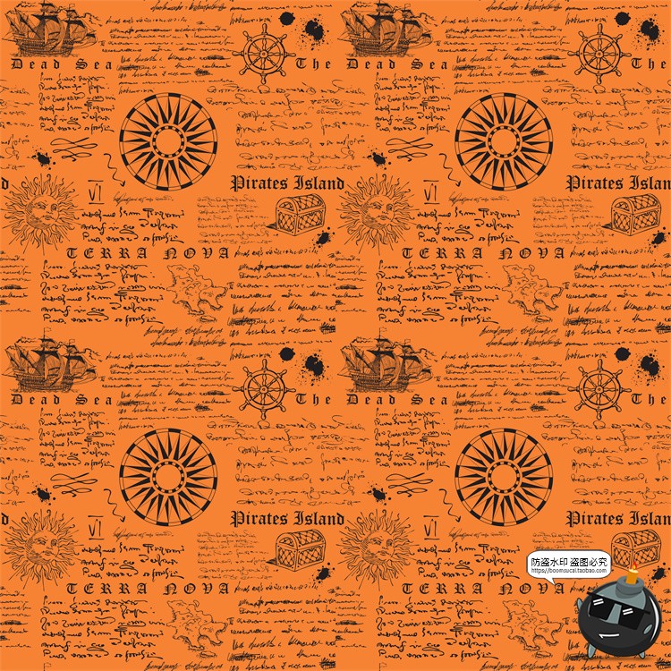 图片[27]-怀旧复古手绘欧美插画草图元素无缝图案背景底纹AI矢量JPG图素材-设计猿