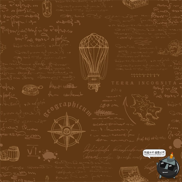 图片[53]-怀旧复古手绘欧美插画草图元素无缝图案背景底纹AI矢量JPG图素材-设计猿