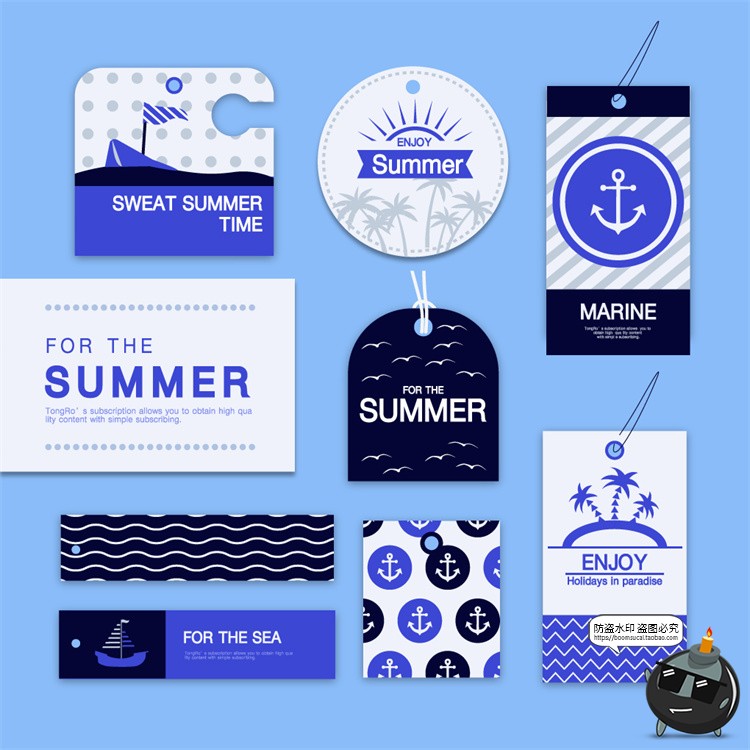 图片[2]-商品标签吊牌电商挂牌海报装饰元素图案排版AI矢量PSD模板PS素材-设计猿