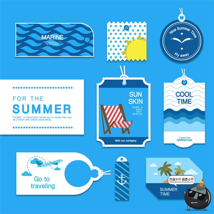 图片[3]-商品标签吊牌电商挂牌海报装饰元素图案排版AI矢量PSD模板PS素材-设计猿