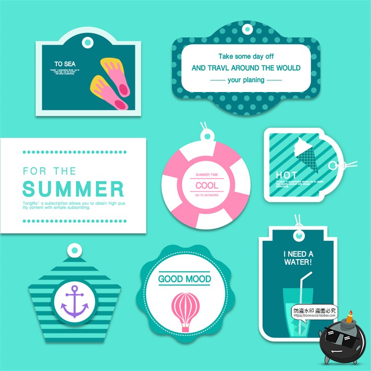 图片[5]-商品标签吊牌电商挂牌海报装饰元素图案排版AI矢量PSD模板PS素材-设计猿