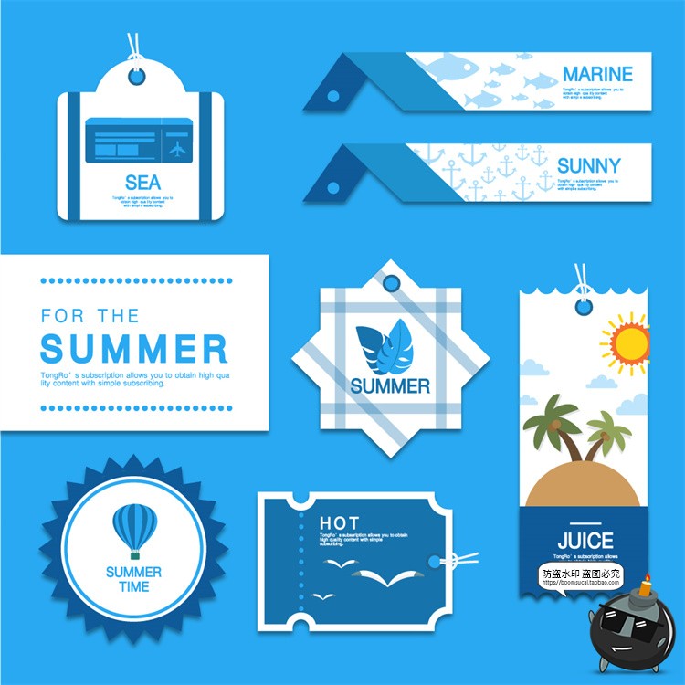 图片[8]-商品标签吊牌电商挂牌海报装饰元素图案排版AI矢量PSD模板PS素材-设计猿