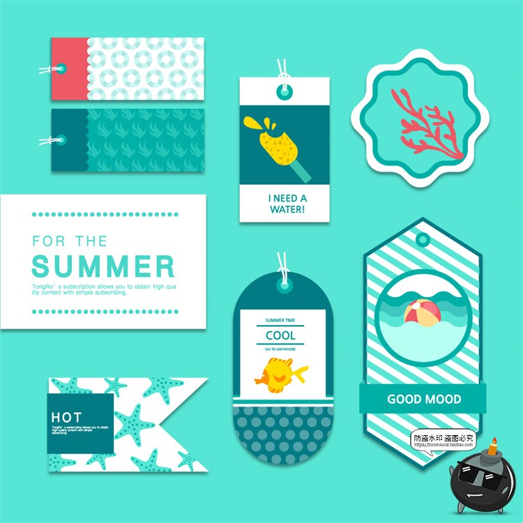 图片[9]-商品标签吊牌电商挂牌海报装饰元素图案排版AI矢量PSD模板PS素材-设计猿