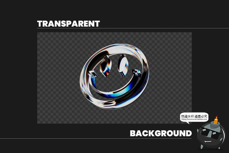 图片[2]-3D立体镭射透明水晶玻璃视觉潮流抽象几何图形PNG免抠图片PSD素材-设计猿