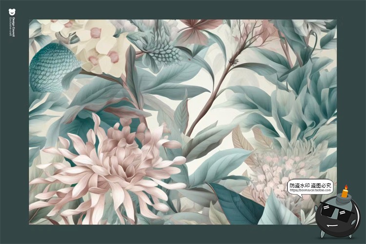 图片[7]-森系底纹复古宫廷植物花卉图案包装背景印花平铺底纹JPG图片素材-设计猿