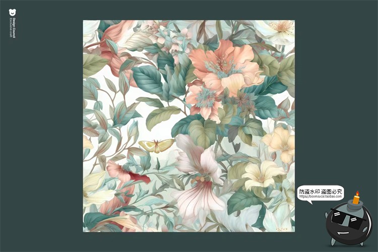 图片[9]-森系底纹复古宫廷植物花卉图案包装背景印花平铺底纹JPG图片素材-设计猿