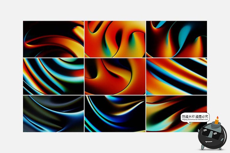 图片[3]-潮流未来科幻液体金属迷幻颗粒噪点流体渐变背景底纹JPG图片素材-设计猿