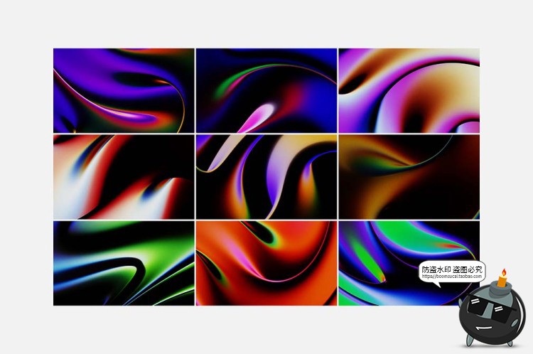 图片[9]-潮流未来科幻液体金属迷幻颗粒噪点流体渐变背景底纹JPG图片素材-设计猿