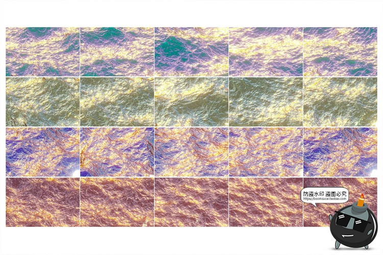 图片[3]-晶莹剔透波光潋滟闪动海面波浪梦幻纹理背景JPG后期合成图片素材-设计猿