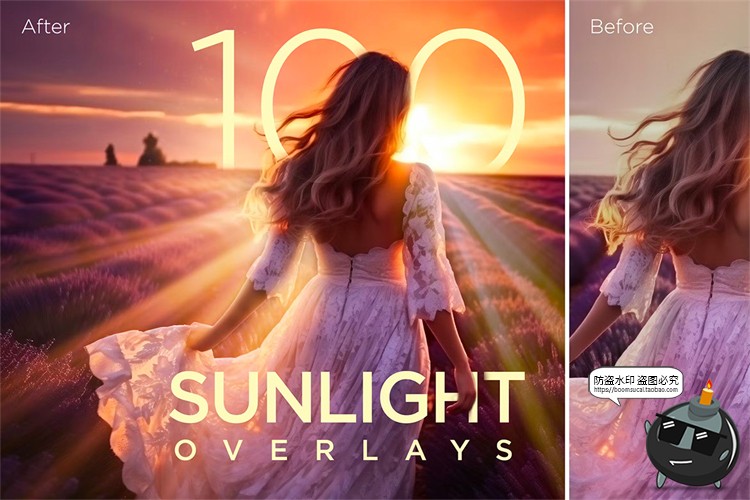 图片[1]-光束光效阳光彩虹镜头光晕耀斑散景背景覆盖叠加JPG图片合成素材-设计猿