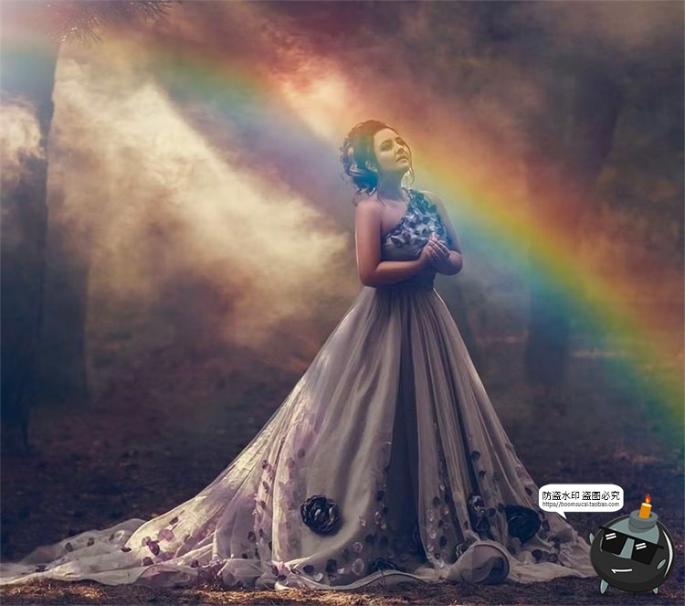 图片[2]-光束光效阳光彩虹镜头光晕耀斑散景背景覆盖叠加JPG图片合成素材-设计猿